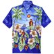 thumbnail image 3 of Camisa elegante de playa para hombre con estampado 3D, manga corta, botones de verano, vacaciones, estilo tropical, Aloha, 3 of 5