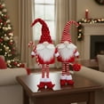thumbnail image 4 of Contemporary Home Living Set of 4 Red and White Elf Statue Christmas Decor 21", 4 of 4