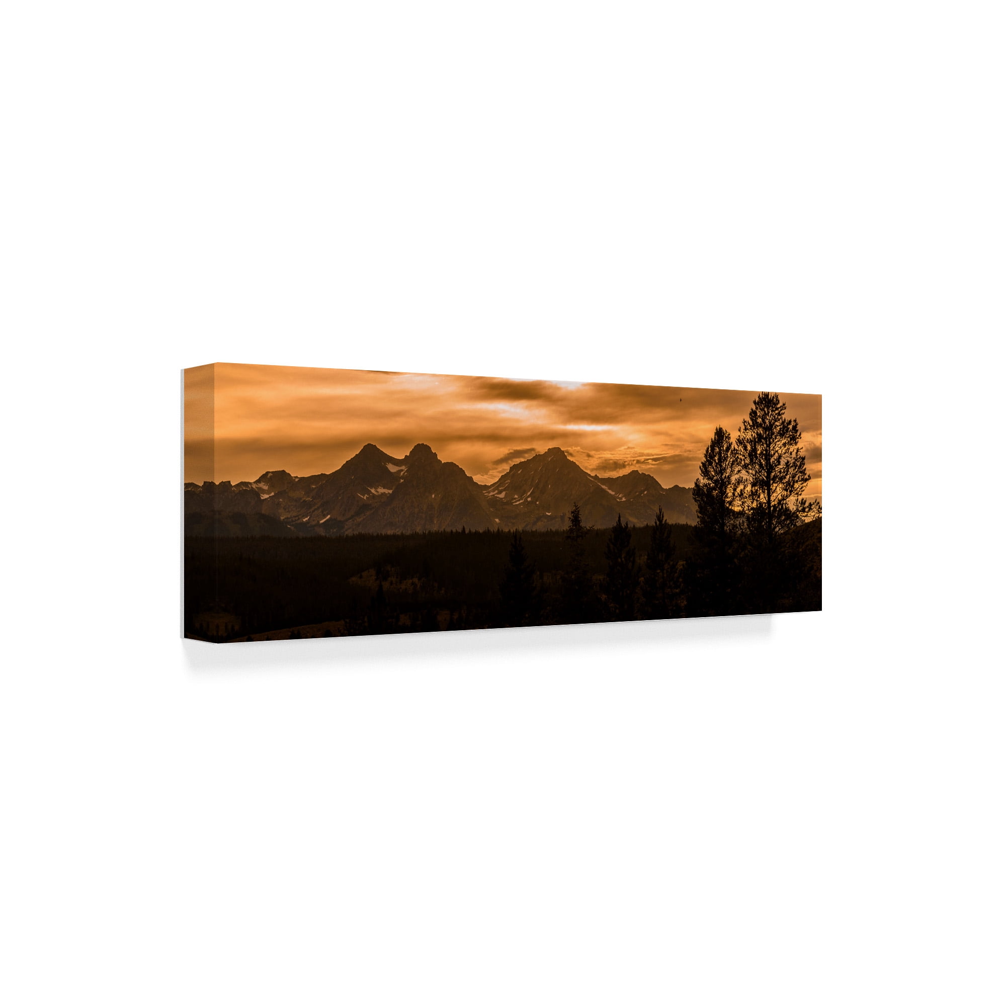 Trademark Fine Art 'Sunset In The Sawtooth Mountains' Canvas Art by Brenda Petrella Photography Llc