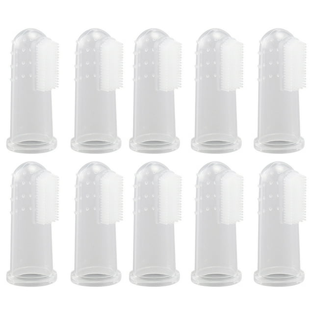 20 cepillos de dientes de silicona para mascotas, masajeadores bucales para mascotas.