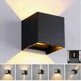 thumbnail image 1 of Lámpara De Pared Led 12w Impermeable Foco Flotante Estructura Modelo Negro Blanco Cálido, 1 of 4