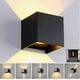 thumbnail image 1 of Lámpara De Pared Led 12w Impermeable Foco Flotante Estructura Modelo Negro Blanco Cálido, 1 of 4