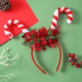 thumbnail image 3 of Diadema de bastones de caramelo navideños con luz LED, diadema con luces navideñas, accesorio para disfraz de cosplay para fiesta navideña, 3 of 4