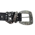 thumbnail image 2 of Kamberley Genuine Leather Detachable Buckle Women's Belt Style# 6086 (Black, M/L), 2 of 6