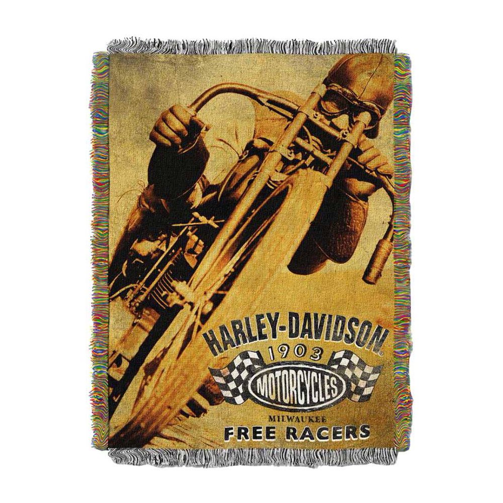 HarleyDavidson Free Racer Tapestry Throw Blanket, 48 x 60 inch