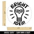 thumbnail image 2 of Light Bulb Bright Idea Teacher School Self-Inking Rubber Stamp Ink Stamper - Green Ink - Medium 1 Inch, 2 of 7