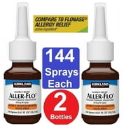 ( 2 Bottles ) 24-Hour Allergy Relief Nasal Spray, Fluticasone Propionate (Glucocorticoid), 50 mcg Per Spray, Full Prescription Strength, Non-Drowsy, 144 Metered Sprays | Compare to the active ingredie