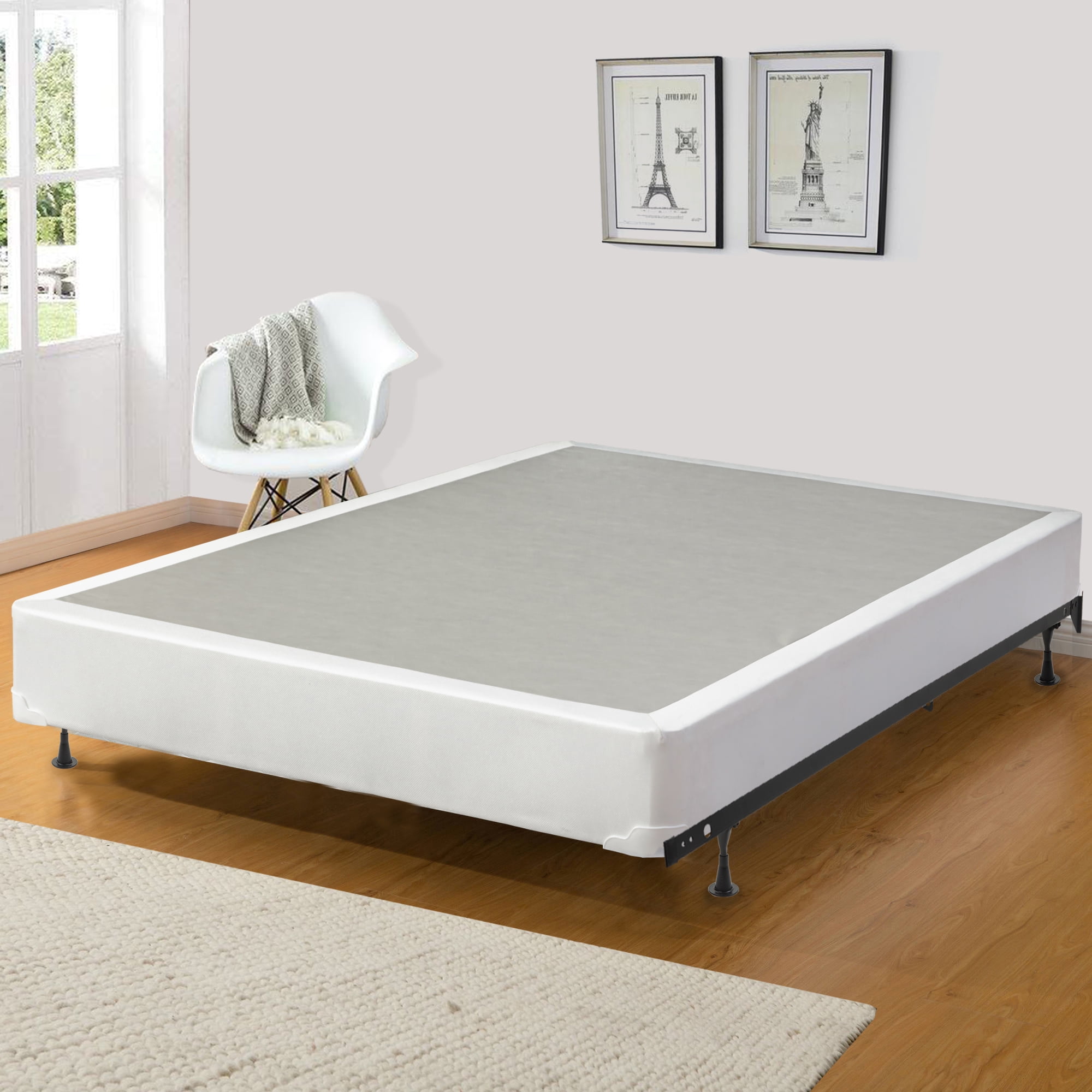 Continental Sleep, 8Inch Fully Assembled Wood Box Spring/Foundation