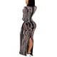 thumbnail image 2 of Vestido CUTUBLY Birthday de manga larga con malla de strass negro 2XL, 2 of 6