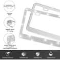 thumbnail image 4 of 27PCS Bling Car Accessories Set for Women, 15 Inch Reinestone Crystal Steering Wheel Covers License Plate Frame USB Charger Phone Holder Coasters, Vehicle Decorations, Universal Fit（Black）, 4 of 7