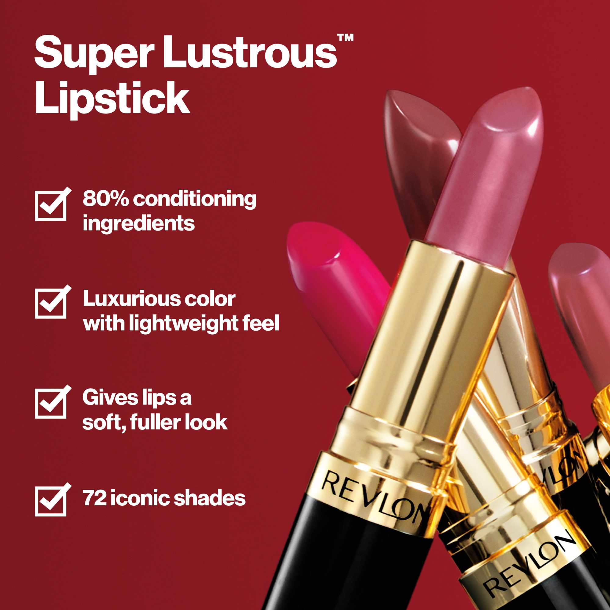 Revlon Super Lustrous Pearl Lipstick, Creamy Formula, 520 Wine With Everything, 0.15 oz - image 2 of 10