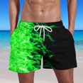 thumbnail image 2 of YABCSAZ Swim Trunks for Men Drawstring Elastic Waist Casual Short Pants Plus Size Wide Leg Loose Shorts with Pocket , 3D Printing Breathable Seaside Vacation Beach Shorts Swimming Trunks, 2 of 5