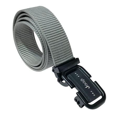Adjustable Gray Nylon Belt with Heavy-Duty Quick-Open Buckle | Tough Smooth-Fit and Lightweight Webbing Strap for Everyday Comfort and Active Use