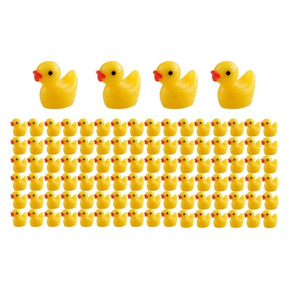 SharkTRUE Mini Rubber Ducks Miniature Resin Ducks Yellow Duckies Tiny