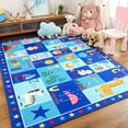 thumbnail image 4 of TWINNIS Kids Playmat Rugs ABC Educational Learning Area Rugs Carpet for Kids Playroom Classroom,5'x7',Blue, 4 of 8