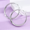 thumbnail image 2 of 304 Stainless Steel Hoop Earrings Stainless Steel color 51x5mm, 2 of 5