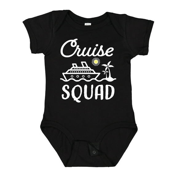 Inktastic Cruise Squad with Vector Cruise Ship and Palm Trees Boys or Girls Baby Bodysuit