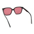 thumbnail image 4 of Simple Classy Womens Chic Horn Rim Metal Brow Trim Plastic Fashion Sunglasses Black - Red, 4 of 4