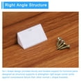 thumbnail image 5 of 20 Pcs 90 Degree Plastic Corner Braces, 20x42x20mm Shelf Right Angle Brackets with Screws, Beige, 5 of 6