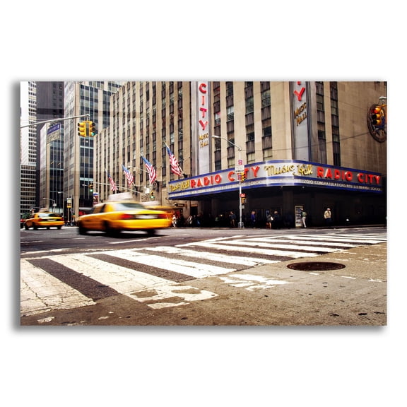 Epic Art 'NYC Radio City' by Nina Papiorek, Acrylic Glass Wall Art, 16"x12"
