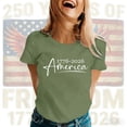 thumbnail image 2 of ibiyuan 250 Anniversary Usa Shirt Women T Shirts Short Sleeve Crew Neck 1776-2026 250th Birthday Funny Short Sleeve Independence Day Womens Shirts Workout Tops for Women, 2 of 5
