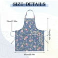 thumbnail image 3 of AOWOO 3 Pack Floral Aprons for Women, Adjustable Kitchen Aprons with 2 Pockets Vintage Cute Rose Floral Apron Chef Bakers Apron for Cooking Baking Gardening Apron Gift for Mom Wife Sister Grandma, 3 of 8