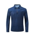 thumbnail image 4 of WREESH Mens Long Sleeve Quarter Zip Polos Shirt Business Casual Golf Top Office Work Smart Lapel Shirt Lightweight Summer 2025, 4 of 9