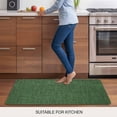 thumbnail image 6 of Dark Green Burlap Texture Door Mat Indoor Outdoor, Farmhouse Vintage Green Non Slip Welcome Mat with Rubber Backing, Absorbent Fabric Front Door Mats Entryway Rug for Home Patio Entrance 16"x24", 6 of 8