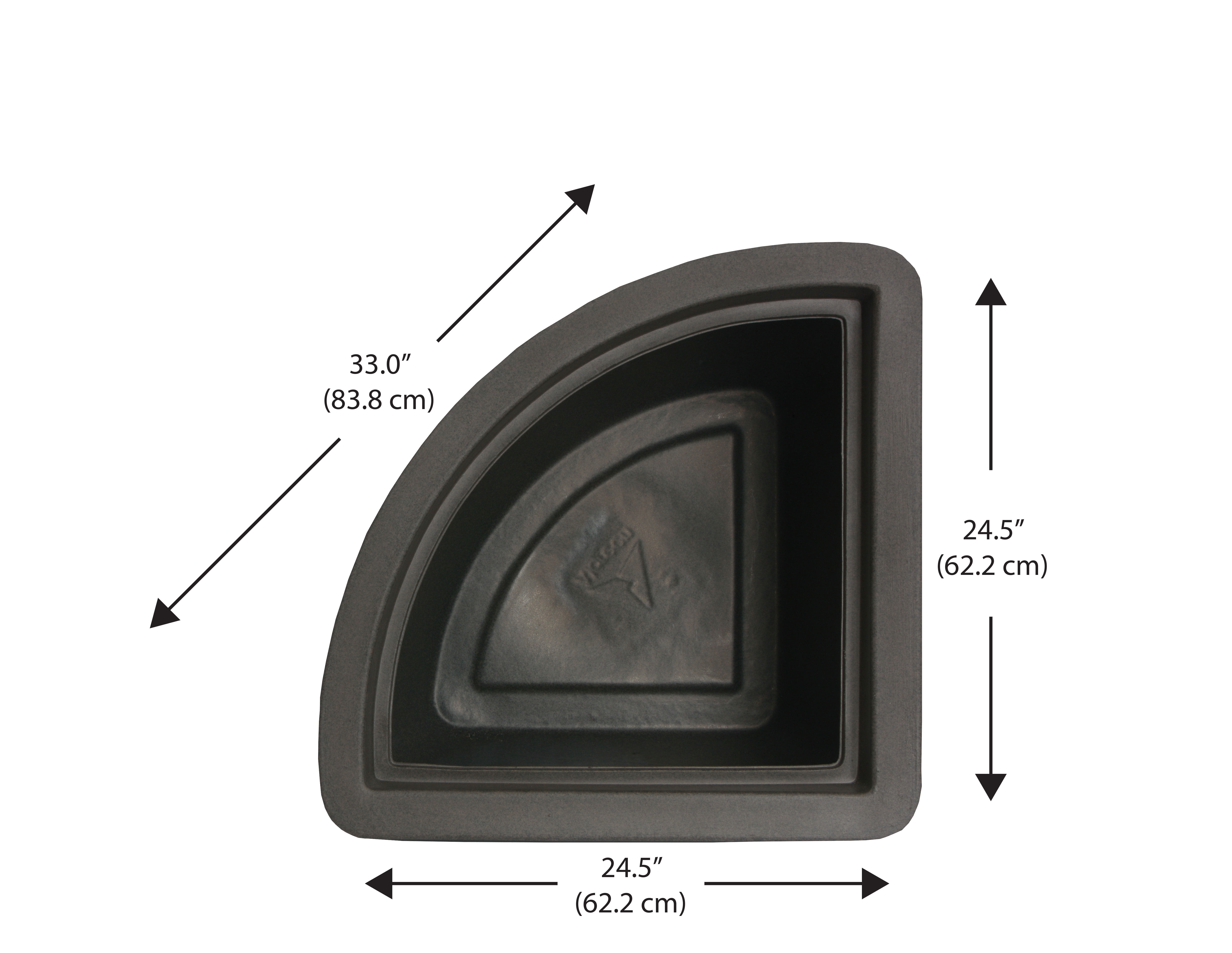 Algreen 30312 35 gal Hampton Contemporary Brownstone Corner Planter