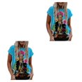 thumbnail image 4 of Jumpingount Camiseta con pintura al óleo para mujer, blusa con estampado gráfico, camisa divertida de gran tamaño, ropa de moda femenina, Type2 NO2, 4 of 6