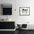 thumbnail image 2 of Stupell Industries Moo-ve Over Bath Time Cow Farmhouse Bathroom Sign Graphic Art Luster Gray Floating Framed Canvas Print Wall Art, Design by Cindy Jacobs, 2 of 5