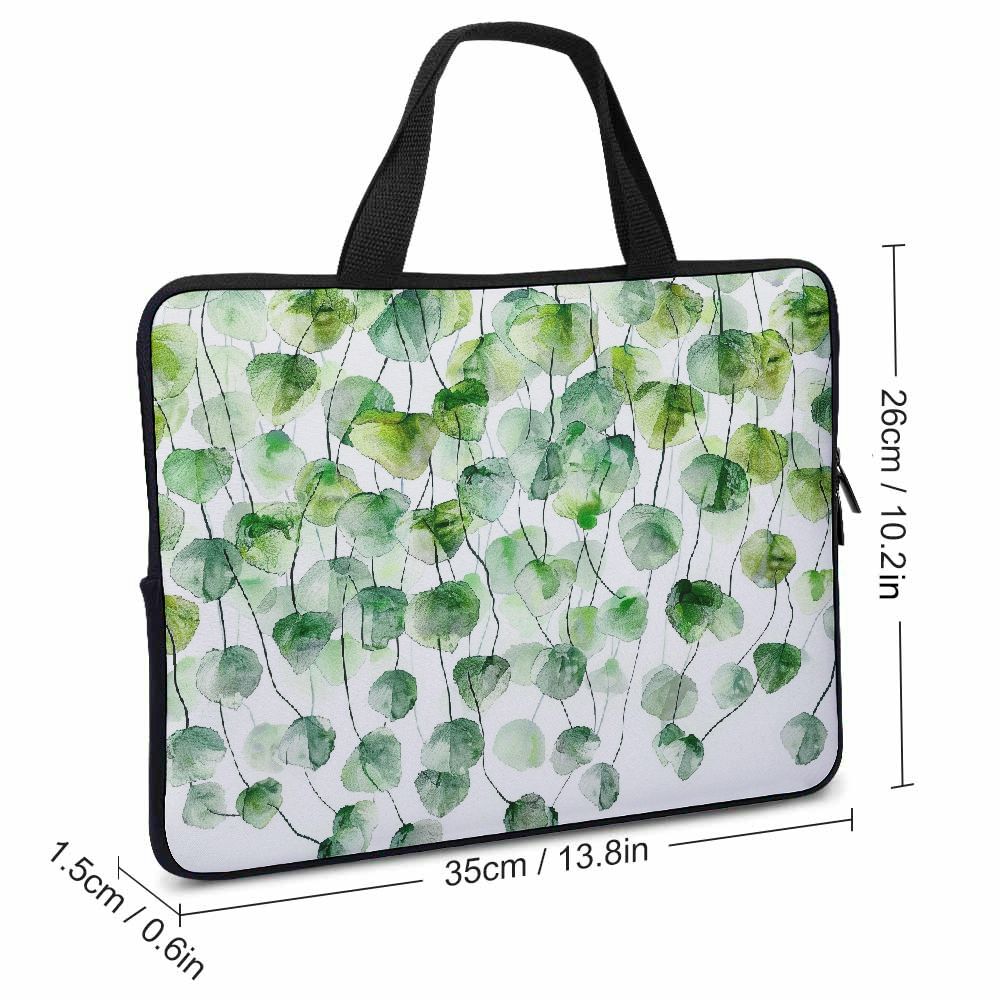 Jrxy Foliage Lace Laptop Handle Bag Diving Fabric Computer Protect Case Sleeve Carrying Bag 13inch