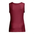 thumbnail image 5 of Jewelreauty Tank Tops for Women 2024 Sleeveless Crewneck Knot Casual Solid Shirts Summer Loose Trendy Blouses (L, Wine), 5 of 7