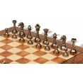 thumbnail image 6 of Small Staunton Solid Brass Chess Set with Elm Burl Chess Board, 6 of 7