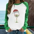 thumbnail image 2 of under 10.00 LYXSSBYX Long Sleeve T-Shirt for Women Women's Spring Patchwork Christmas Printed Long Sleeves Round Neck Casual Tee Tops, 2 of 6