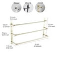 thumbnail image 5 of O'force THREE Stagger Layers Towel Rack 304 Stainless Steel Towel Bars Bathroom Accessories Set Brushed Gold 27.56 inches KJWY003JIN-70CM, 5 of 6