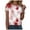 Brick Red, variant on YDFCWXW Women's Graphic T-Shirts Stain Hand Shirt Shirts Halloween Movie Tees White, M