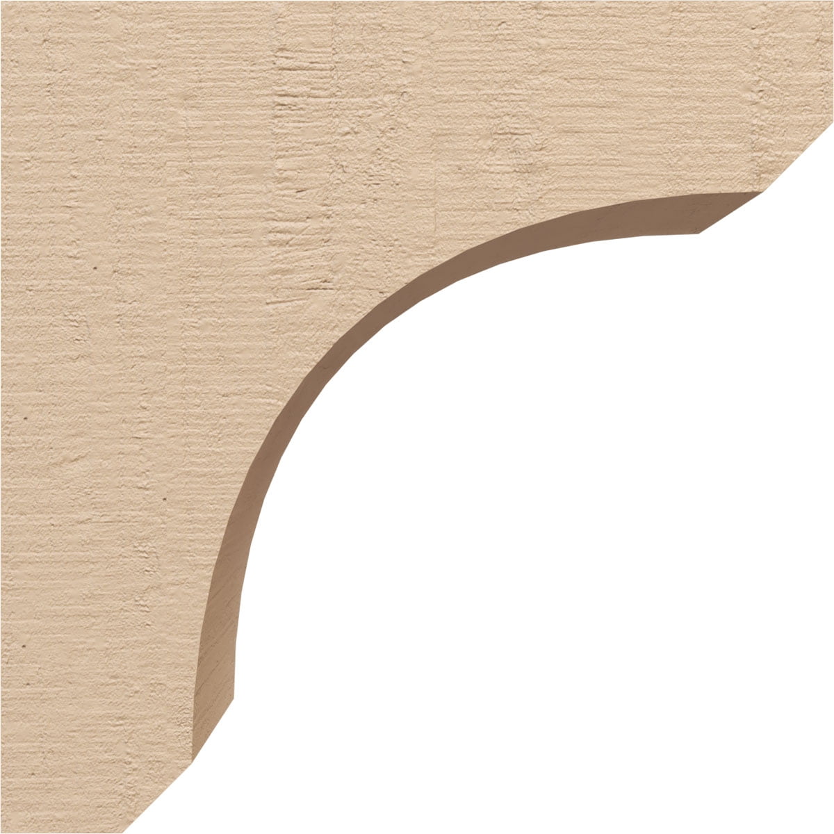 5"W x 10"D x 10"H Classic Legacy Rough Cedar Woodgrain TimberThane Corbel, Primed Tan