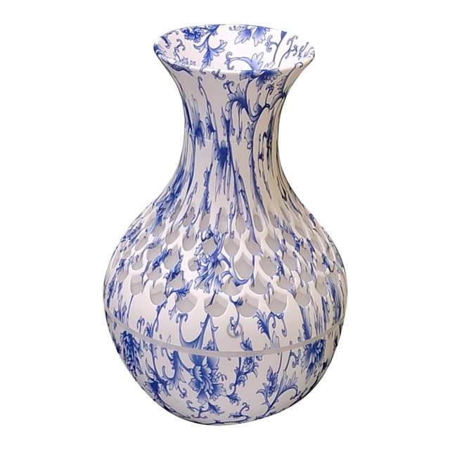 Blue And White Porcelain Mini Humidifier For Desk Portable Aromatherapy Diffuser With LED Lights USB Powered 100 mm x 100 mm x 153 mm