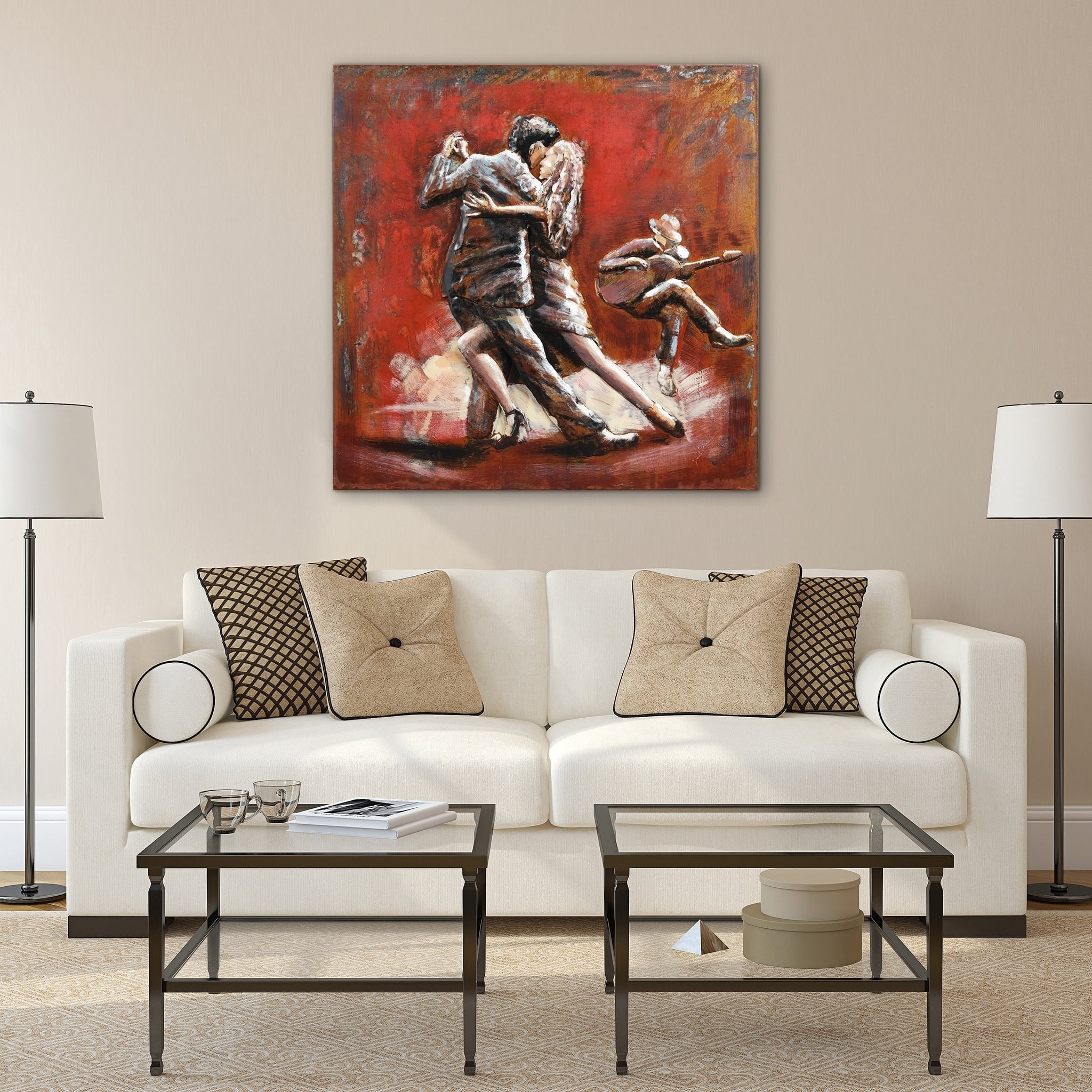 Empire Art Direct Empire Art "Dance"Primo Mixed Media Hand Painted Iron Wall Sculpture