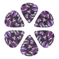 thumbnail image 6 of 6 Pack Guitar Picks Plectrums Purple Camouflage Guitar Pick Guitar Picks for Women Men Beginner Guitar Palyers, 6 of 7