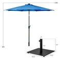 thumbnail image 2 of Costway 10ft Solar Lights Patio Umbrella Outdoor W/ 36 LBS Steel Umbrella Stand, 2 of 9