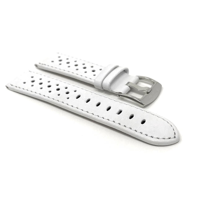 Correa de cuero blanco para reloj inteligente, 22 mm, para Motorola 360