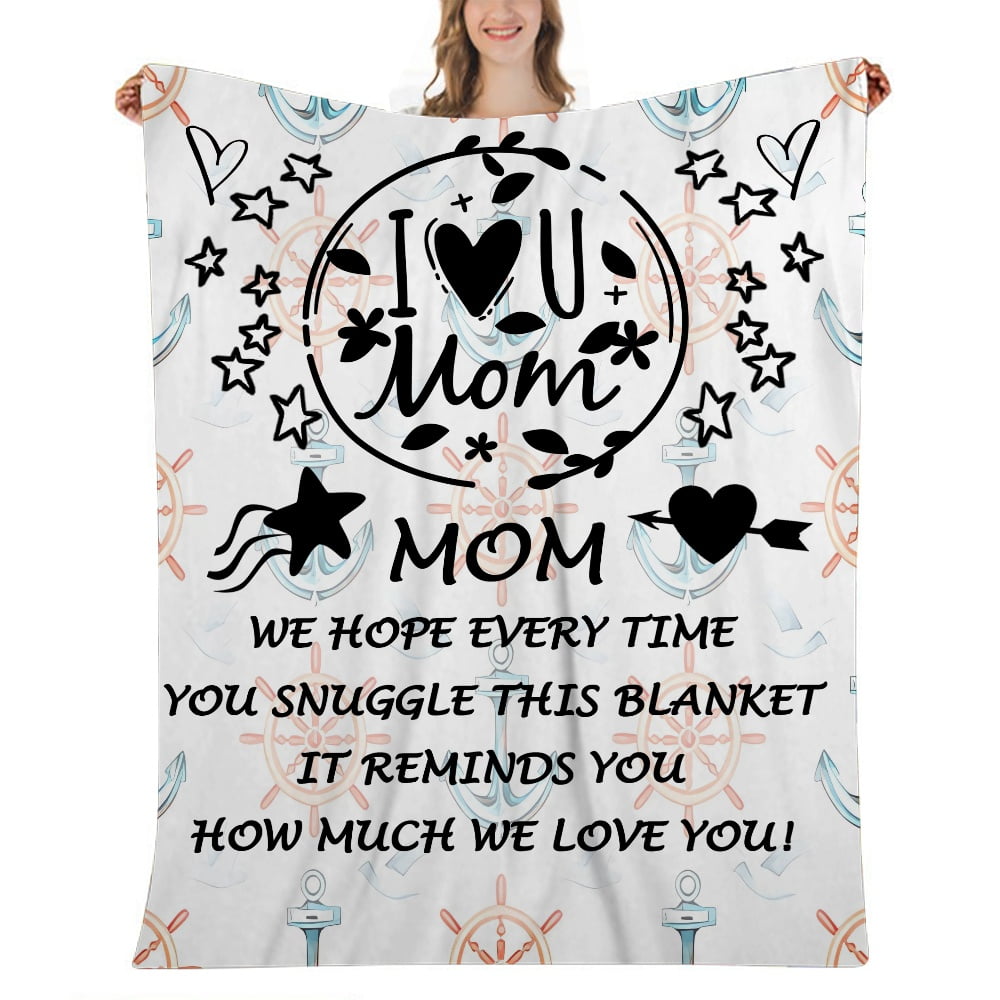 Mothers Day Gift Letter Blanket Blanket 59x79 inches for Adult and