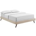 thumbnail image 1 of Modway Loryn Queen Polyester Fabric Bed Frame with Round Splayed Legs in Beige, 1 of 6