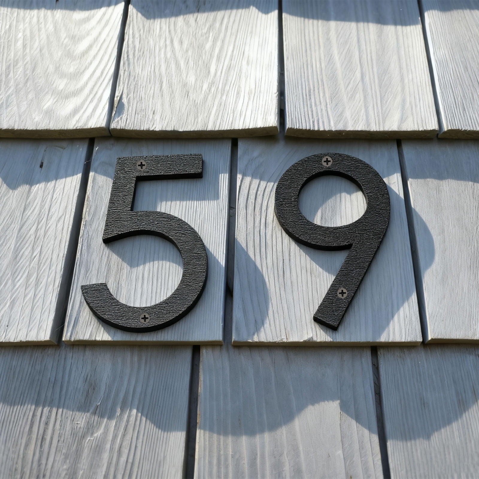 Uxcell 12 Inch House Numbers for Outside, Number 0 ABS Plastic Texture Floating House Number Modern Mailbox Address Door Numbers with Nail Kit for Outdoor Residential Street, Gold Tone