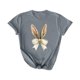 thumbnail image 1 of Mujeres Pantalones Cortos de Manga Corta Impresa Floral Cuello Redondo Superior / Camisa Poliéster, Blusa Casual de Moda para el Uso Diario Del Hogar, 1 of 5