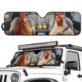 thumbnail image 2 of HUIACONG Cute Chickens Windshield Sun Shade Heat Shield Car Sun Visor Mat for Jeep Wrangler JL JLU 2018-2024 Rubicon Sahara 2 Door & 4 Door & Gladiator JT, 2 of 6
