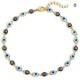 thumbnail image 1 of Pulsera de tobillo con ojo malvado para mujeres y niñas, pulsera de tobillo para playa chapada en oro, juego de tobilleras con cuentas de joyería de verano, tamaño ajustable, 1 of 3