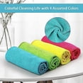 thumbnail image 3 of HOMEXCEL Microfiber Cleaning Cloth,12 .. Pack Cleaning Rag,Cleaning Towels .. with 4 Color Assorted,11.5"X11.5"(Green/Blue/Yellow/Pink), 3 of 3